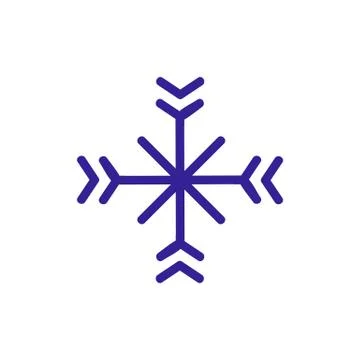 Snowflake icon vector. Isolated contour symbol illustration Stock Illustration