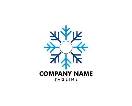Snowflake Icon Vector Logo Template Stock Illustration