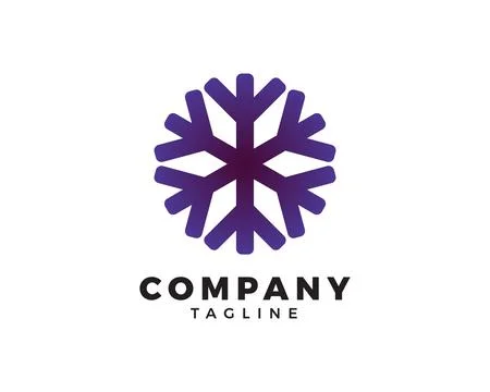 Snowflake Icon Vector Logo Template Stock Illustration