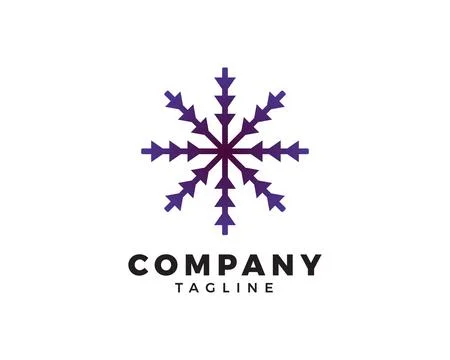 Snowflake Icon Vector Logo Template Stock Illustration