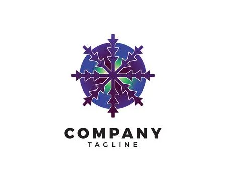 Snowflake Icon Vector Logo Template Stock Illustration