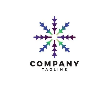Snowflake Icon Vector Logo Template Stock Illustration