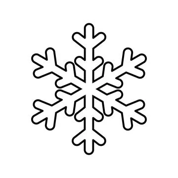 Snowflake icon vector sign symbol isolated white Stock Illustration