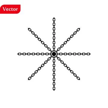 Snowflake icon, vector simple flat single color isolated on white. Christmas  Stock Illustration