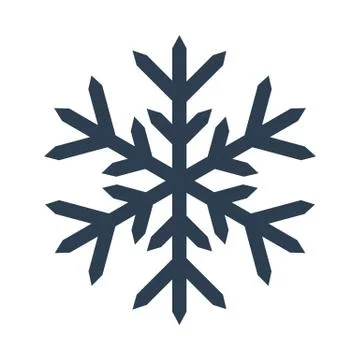 Snowflake icon on white background. Stock Illustration
