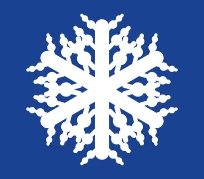 Snowflake icon on white background Stock Illustration