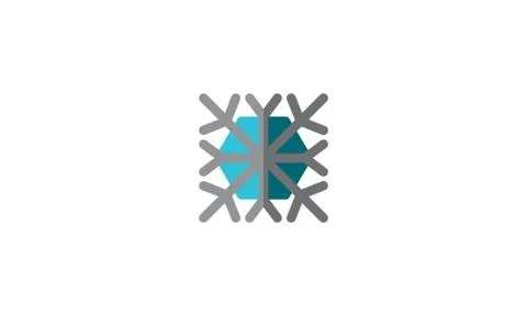 Snowflake Icon Winter Template Vector Stock-Illustration