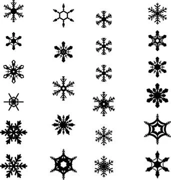 Snowflake icons Stock Illustration