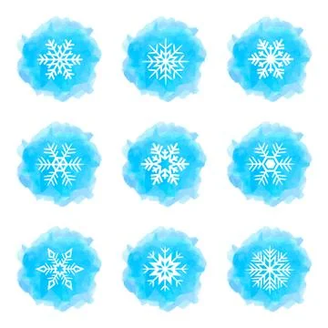 Snowflake icons Stock Illustration