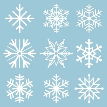 Snowflake icons Stock Illustration