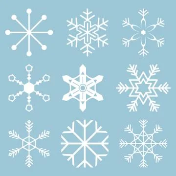 Snowflake icons Stock Illustration