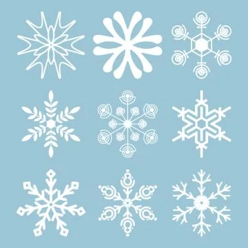 Snowflake icons Stock Illustration