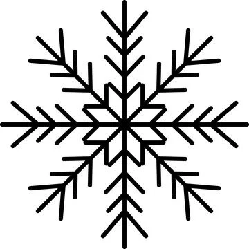 Snowflake Icons Set Crayon Chalk Drawing Vector. Christmas hand drawn Illustrazione stock
