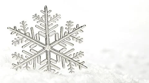 Snowflake. Icy snowflake on a white background Stock Illustration