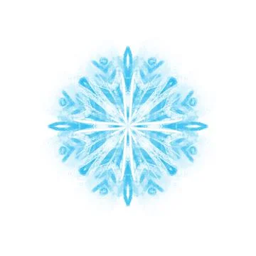 Snowflake illustration in blue color isolated on white Stock Illustration
