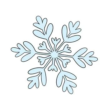 Snowflake illustration isolated on white background. Stock Illustration