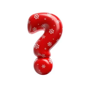 Snowflake interrogation point - 3d christmas symbol - Suitable for Christm... Stock Photos