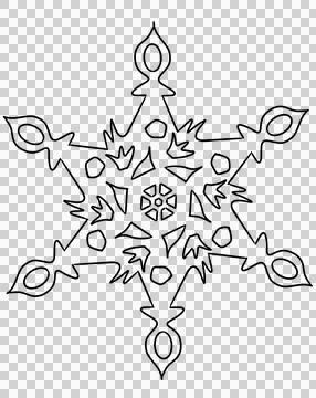 Snowflake on isolated background. Stock Illustration