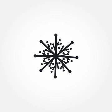 Snowflake isolated vector line icon. Illustrazione stock