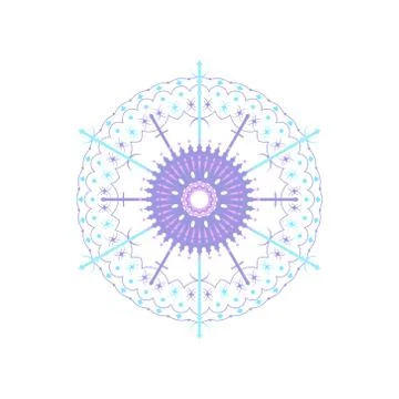 Snowflake Isolated on White Background 스톡 일러스트