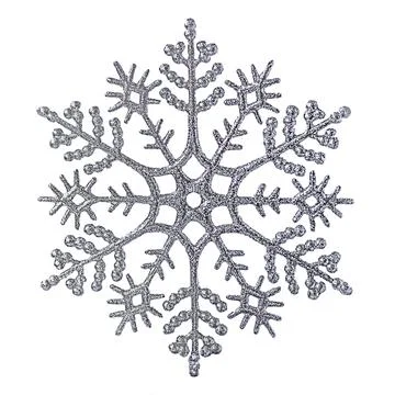 Snowflake isolated on white background. Stock Photos