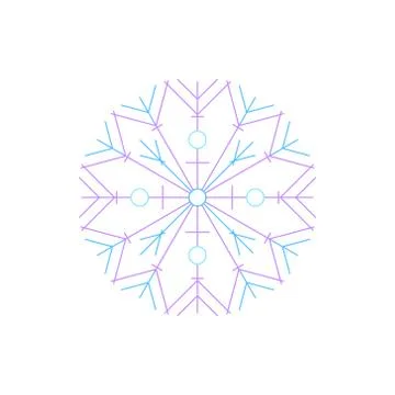 Snowflake Isolated on White Stock Illustration