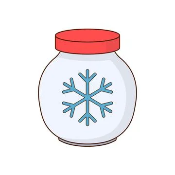 Snowflake jar Illustrazione stock