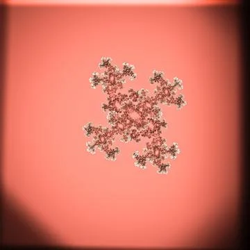Snowflake on a light red background Stock Photos