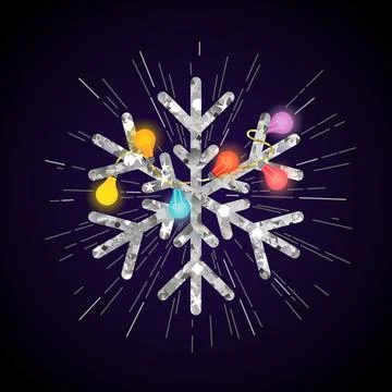 Snowflake lights Stock Illustration