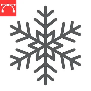 Snowflake line icon イラスト素材