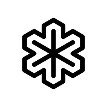 Snowflake line icon. Vector graphics Stock Illustration