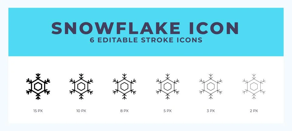 Snowflake line icon vector illustration. Trendy styles. Stock Illustration