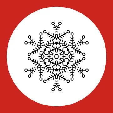 Snowflake logo. Snow icon Illustrazione stock