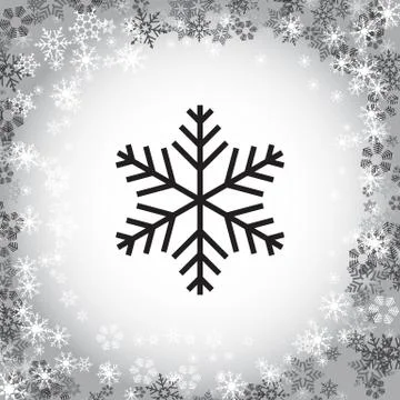 Snowflake logo. Snow icon Illustrazione stock
