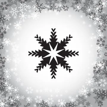 Snowflake logo. Snow icon Illustrazione stock