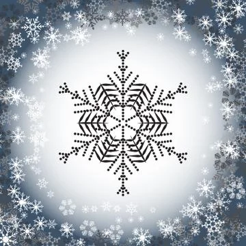 Snowflake logo. Snow icon Illustrazione stock