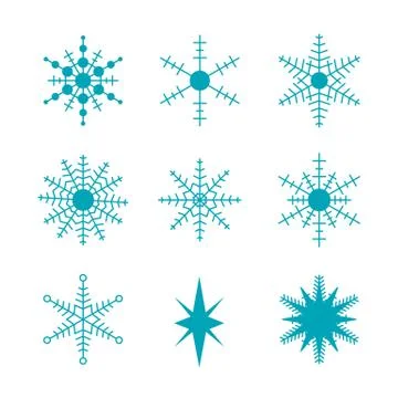 Snowflake logo. Snow icon Illustrazione stock