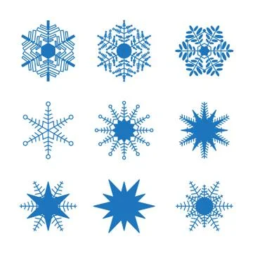 Snowflake logo. Snow icon Illustrazione stock
