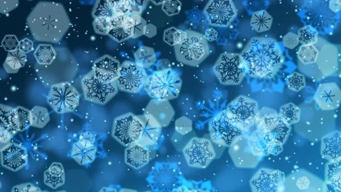 Snowflake Loop Background Blue Stock Footage 248621709