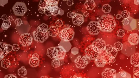 Snowflake Loop Background Orange Stock Footage 248621702