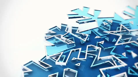 Snowflake Made of Glass Rotating  Stock Footage 949770