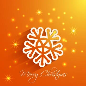 Snowflake  Merry Christmas card Stock Illustration