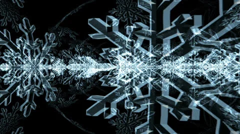 Snowflake Motion mapping Stock Footage 24719175