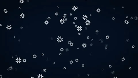 Snowflake Night Background - Snowfall Animation Vector Backdrop - Winter Stock Footage 163990031