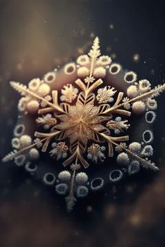 Snowflake With One Broken Branch On Blue Background Stock Illustration