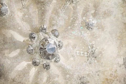 Snowflake ornament with winter background Stock Photos