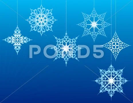 Snowflake ornaments Stock Illustration