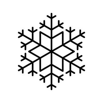 Snowflake outline icon. Vector graphics Stock Illustration