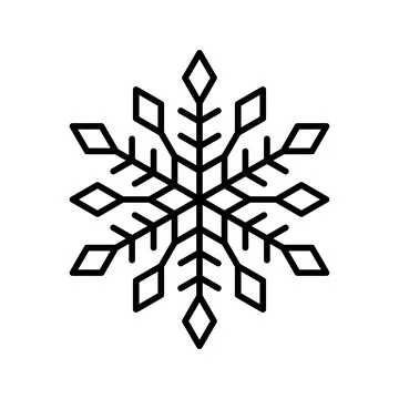 Snowflake outline icon. Vector graphics Stock Illustration