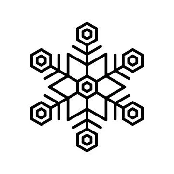 Snowflake outline icon. Vector graphics Stock Illustration